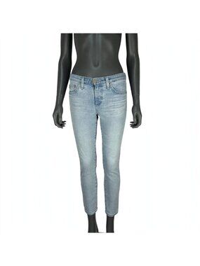 AG Adriano Goldschmied The Prima Crop Jeans Women’s Cigarette Fit Light Wash 25